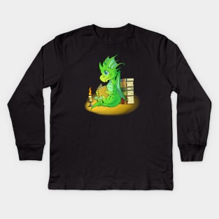 Book Dragon Kids Long Sleeve T-Shirt